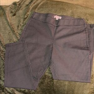 Nanette Lepore Black and White Geometric Pants